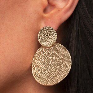 Paparazzi Jewelry Accessories - Refined Relic - Gold Earrings - Vintage